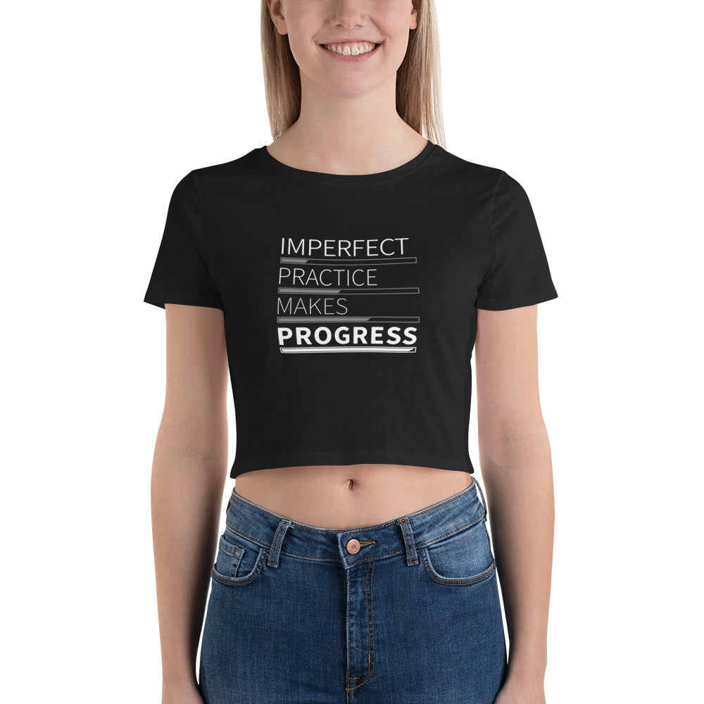 Imperfect Practice Makes Progress Crop Tee