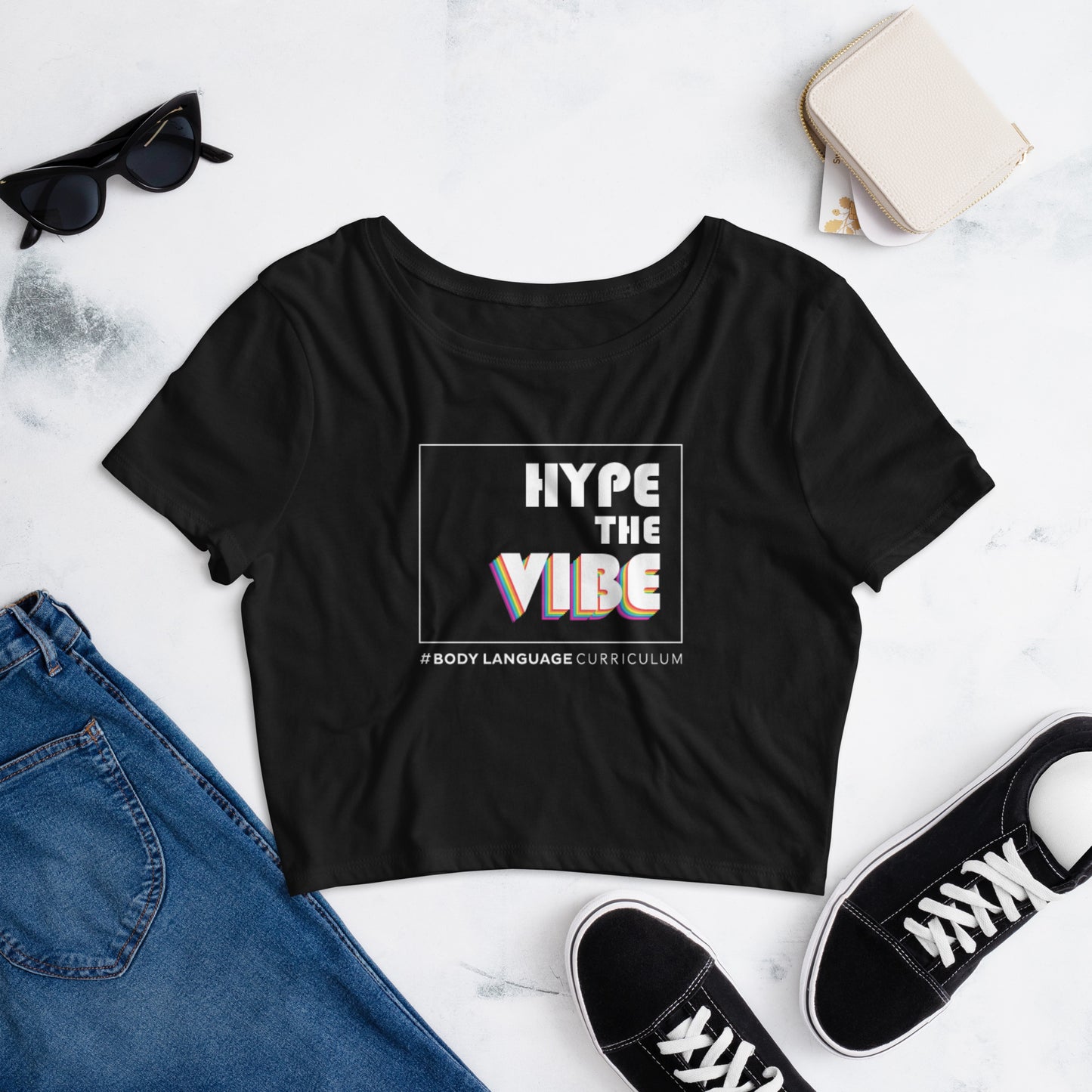 Hype The Vibe Crop Tee