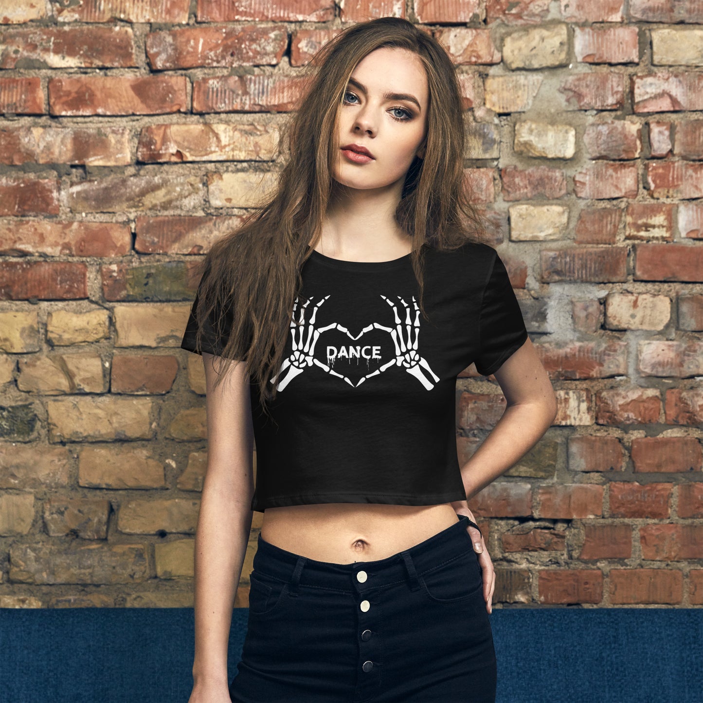 Skeleton <3 DANCE Crop Tee