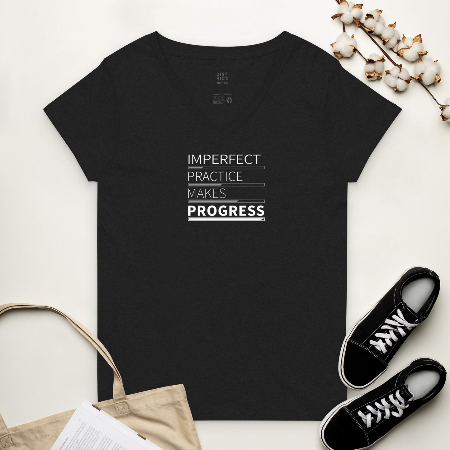 Imperfect Practice Makes Progress V-Neck T-Shirt