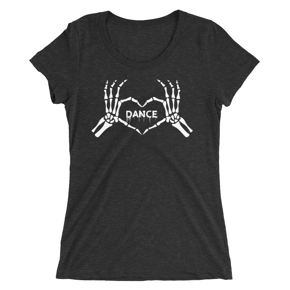 Skeleton <3 DANCE Fitted T-Shirt